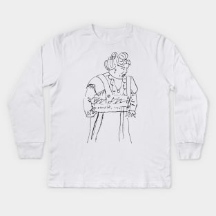 fanny button – tortured by thirst Kids Long Sleeve T-Shirt